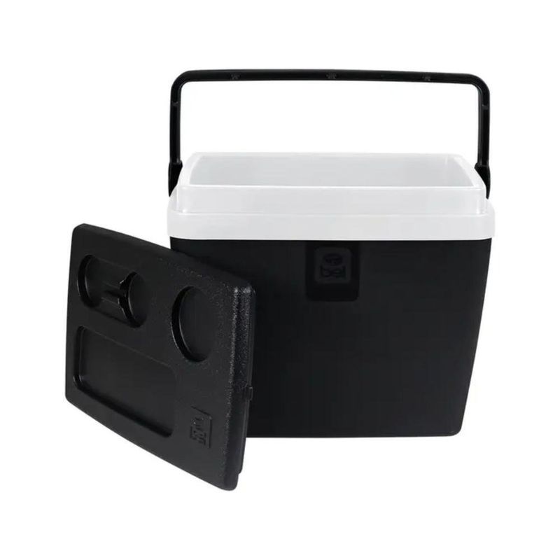 caixa térmica bel 28 litros preta e branca 072855 (mp)