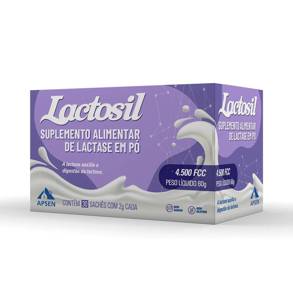 Lactosil 4.500FCC Lactase 30 Sachês Apsen