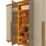guarda-roupa 6 portas 4 gavetas gelius imperatriz naturale e off white