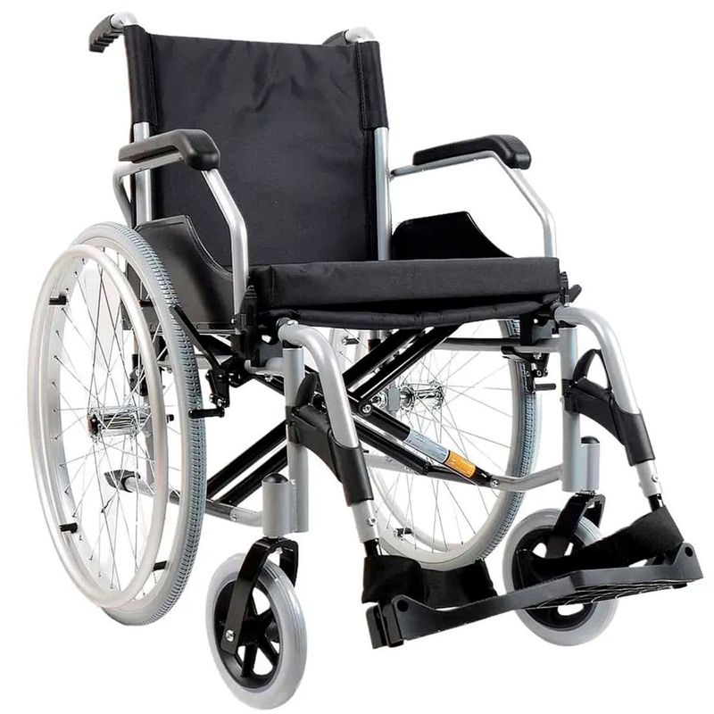 cadeira de rodas dellamed em alumínio dobrável até 120kg d600 (mp)