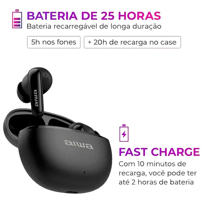 fone de ouvido earbud aws-eb-01-b aiwa preto (mp)