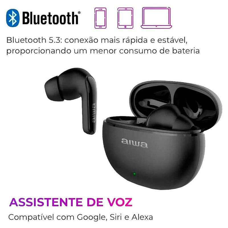 fone de ouvido earbud aws-eb-01-b aiwa preto (mp)