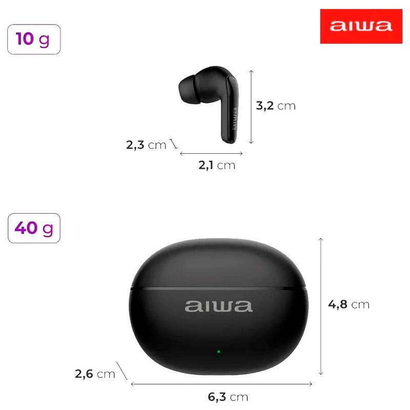 fone de ouvido earbud aws-eb-01-b aiwa preto (mp)