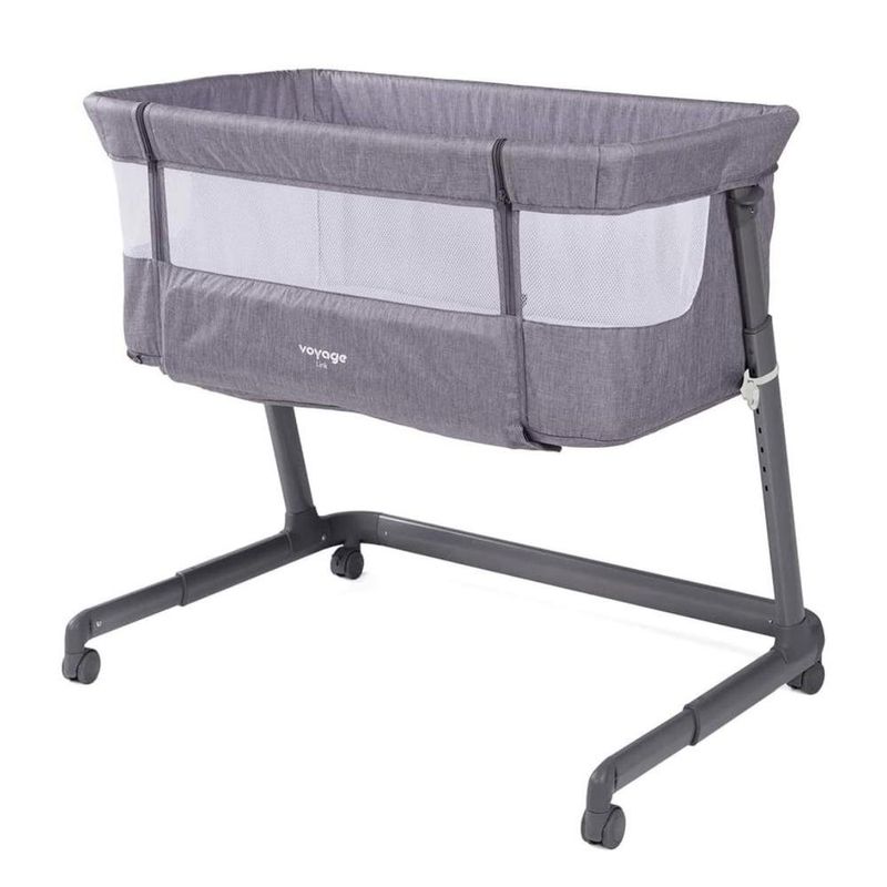 berço infantil acoplável co-bed link voyage cinza mescla 79x63x92cm (mp)
