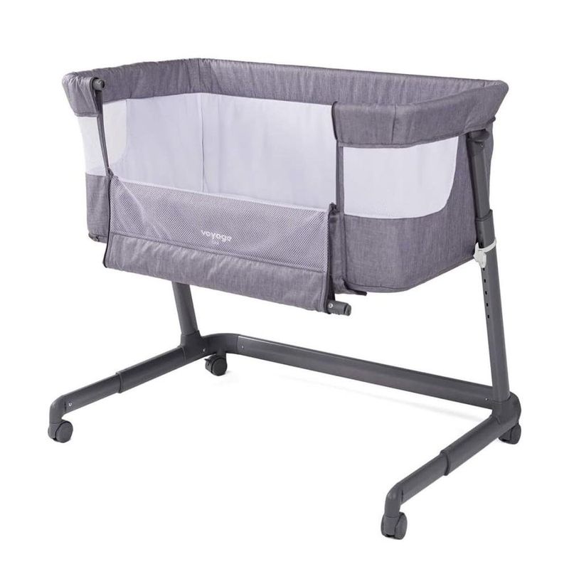 berço infantil acoplável co-bed link voyage cinza mescla 79x63x92cm (mp)