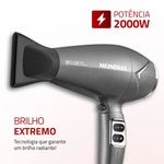 secador de cabelo mondial space shine 2000w 127v sc-20 cinza