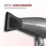 secador de cabelo mondial space shine 2000w 127v sc-20 cinza