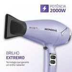 secador de cabelo mondial space shine 2000w 127v sc-21 lilás