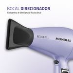 secador de cabelo mondial space shine 2000w 127v sc-21 lilás