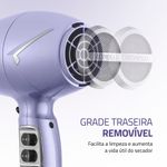 secador de cabelo mondial space shine 2000w 127v sc-21 lilás