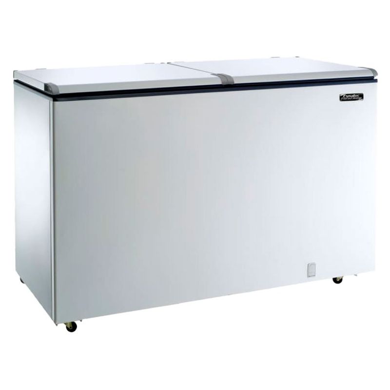 freezer horizontal esmaltec 468 litros 2 portas 127v branco ech500 (mp)