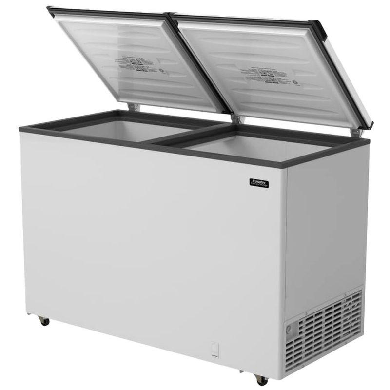 freezer horizontal esmaltec 468 litros 2 portas 127v branco ech500 (mp)