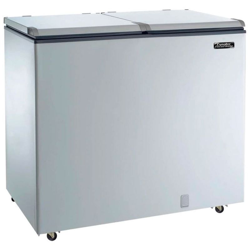 freezer horizontal esmaltec 2 portas conservador 127v branco ech350 cig 0105001623 (mp)