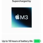 macbook m3 tela 13.6" 8gb de ram 256gb midnight a-bi