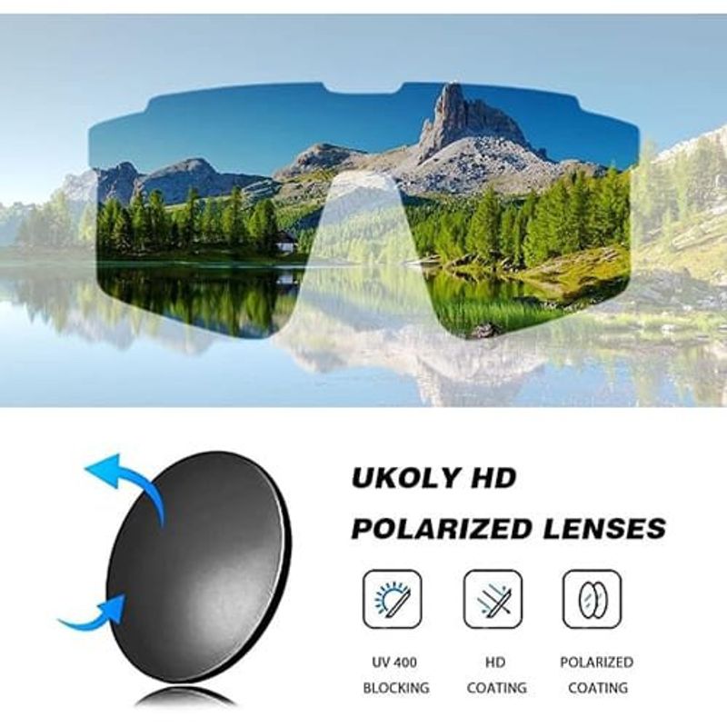 óculos esportivo para ciclismo com 3 lentes ukoly a-bi
