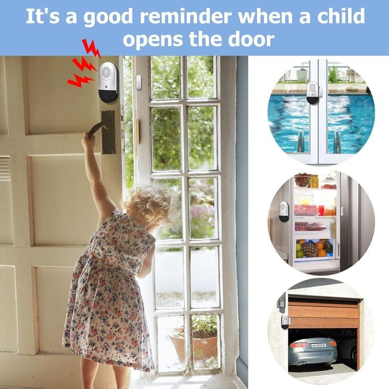 sensores de alarme para porta 8 unidades sanjie a-bi