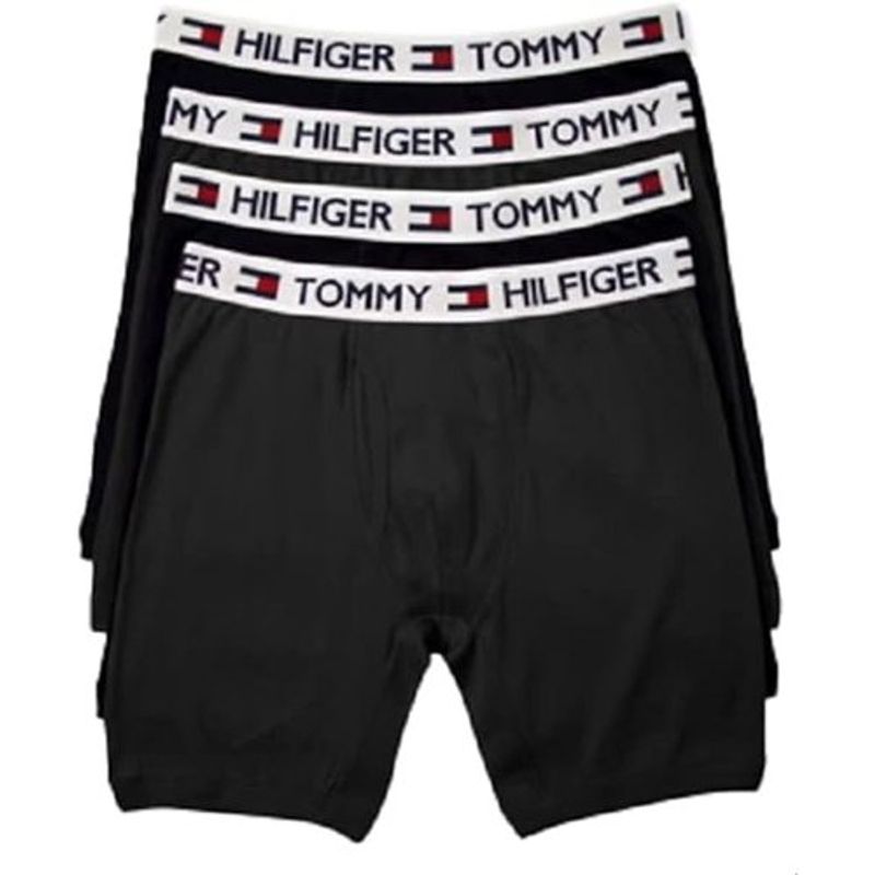 cueca boxer 4 tommy hilfiger preta a-bi