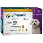 antipulgas e carrapatos simparic para cães 1 comprimido 10mg 2,6 a 5kg (mp)