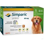antipulgas e carrapatos simparic para cães 1 comprimido 80mg 20,1 a 40kg (mp)