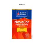 tinta acrílica sherwin-williams premium acetinado novacor paredes pro 18l 38600006 branco (mp)