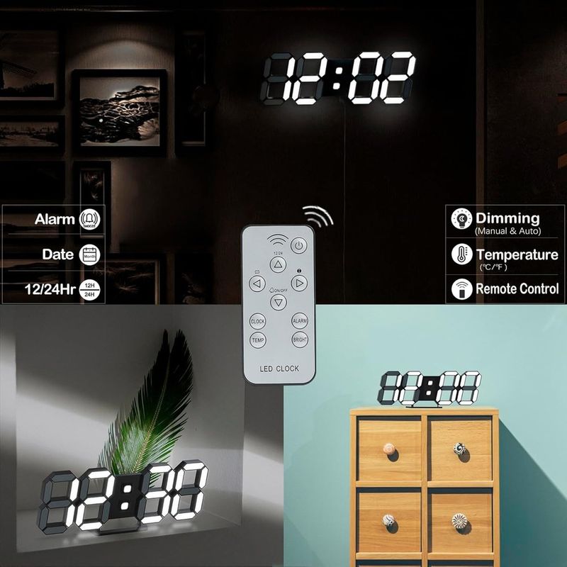 relógio digital led 9.7" kosumosu a-bi