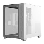 gabinete gamer pcyes mid tower matx lateral e frontal em vidro forcefield white ghost (mp)