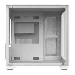 gabinete gamer pcyes mid tower matx lateral e frontal em vidro forcefield white ghost (mp)