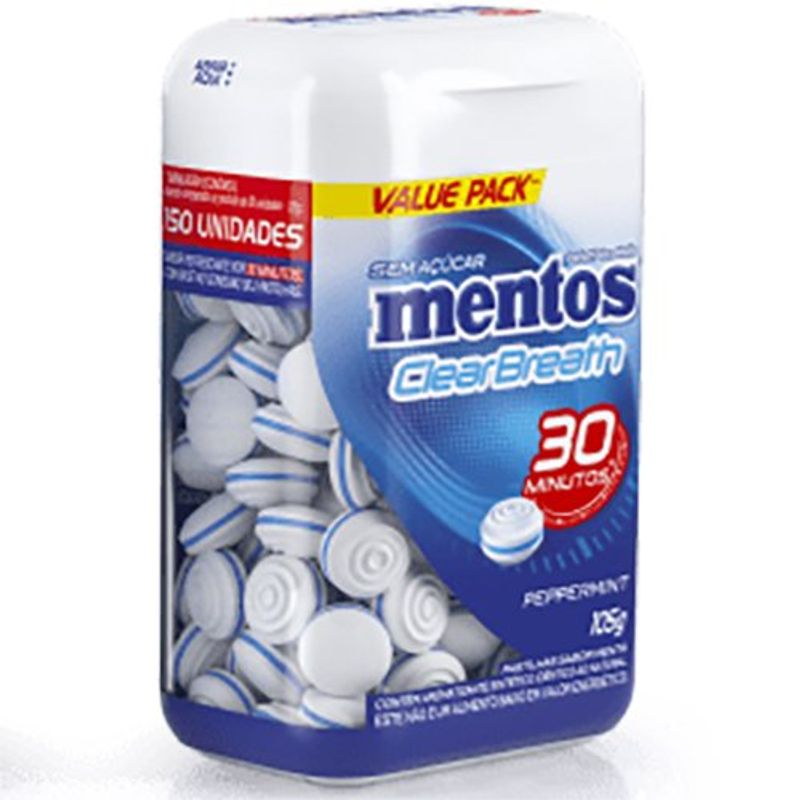 pastilha 30 minutos clear breath mentos 105g