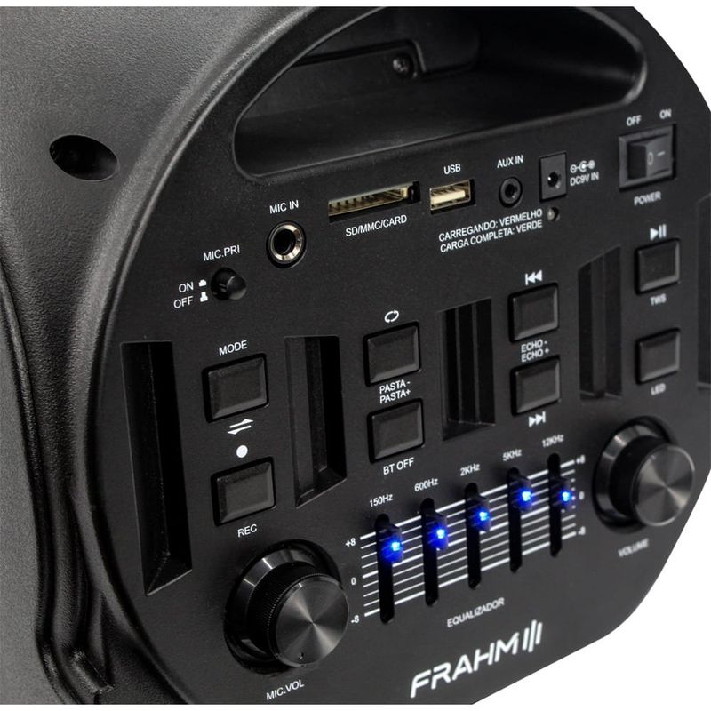 caixa de som amplificada frahm tf970 tws 970w preto