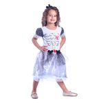 fantasia infantil noiva cadaver ione e eduardo tamanho m 4/5 anos (mp)