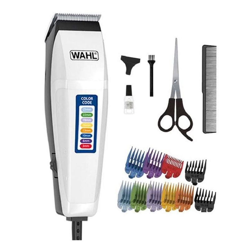 máquina de cortar cabelo color wahl 9314-1755 127v branco (mp)