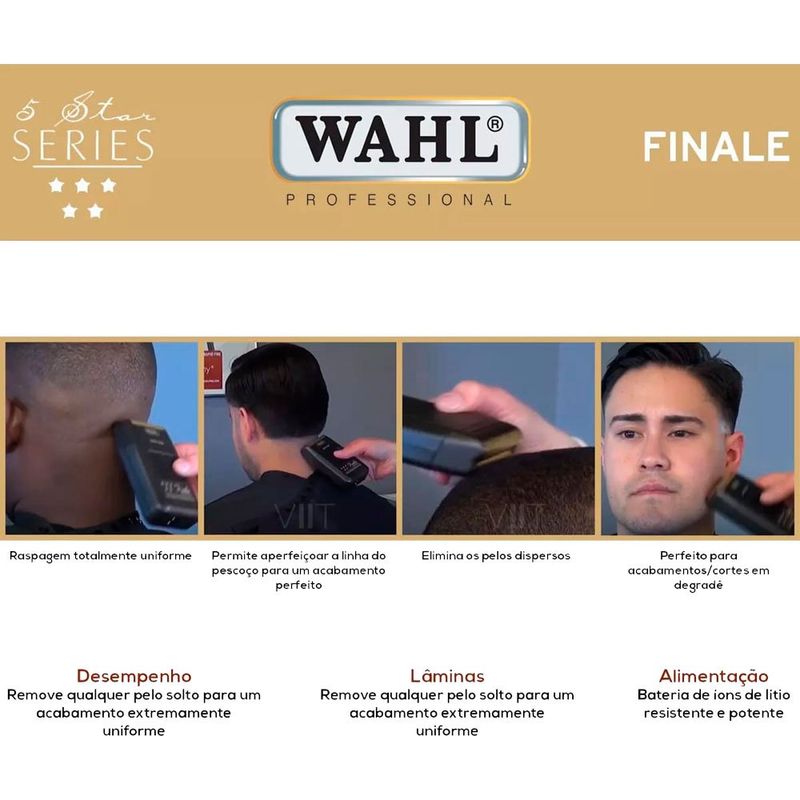 máquina de acabamento finale wahl 08164-148 preto (mp)