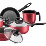 conjunto de panelas mta 5 peças madri supra 5672 cereja (mp)