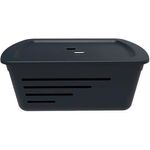 cesto organizador soprano grande com tampa 14403 preto (mp)