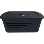 cesto organizador soprano grande com tampa 14403 preto (mp)