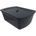 cesto organizador soprano grande com tampa 14403 preto (mp)