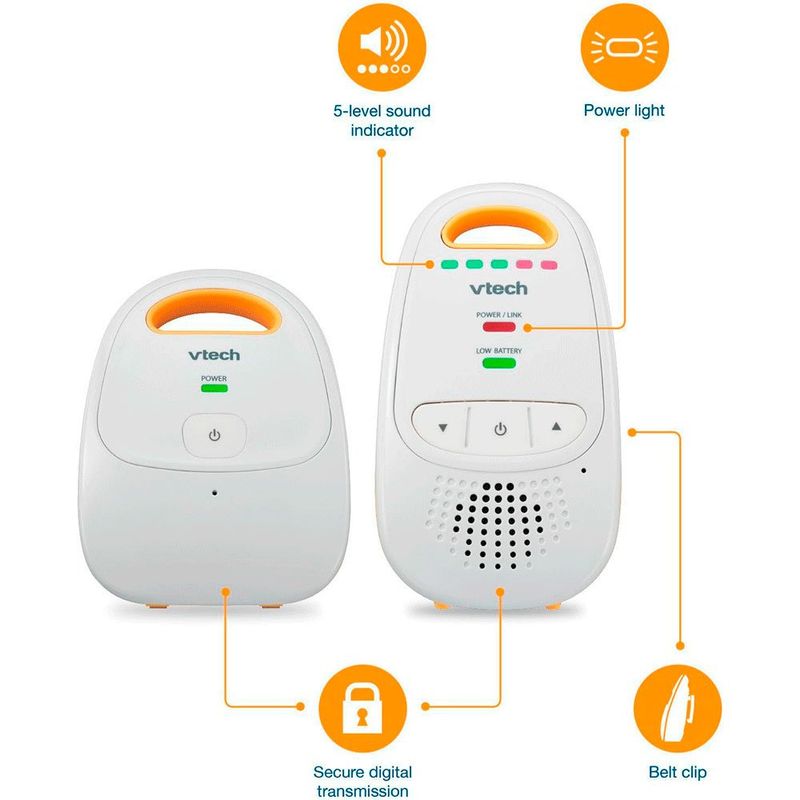 monitor para bebê com áudio vtech a-bi