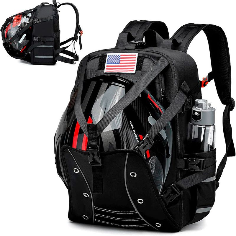mochila de motociclista para capacete aocrin a-bi