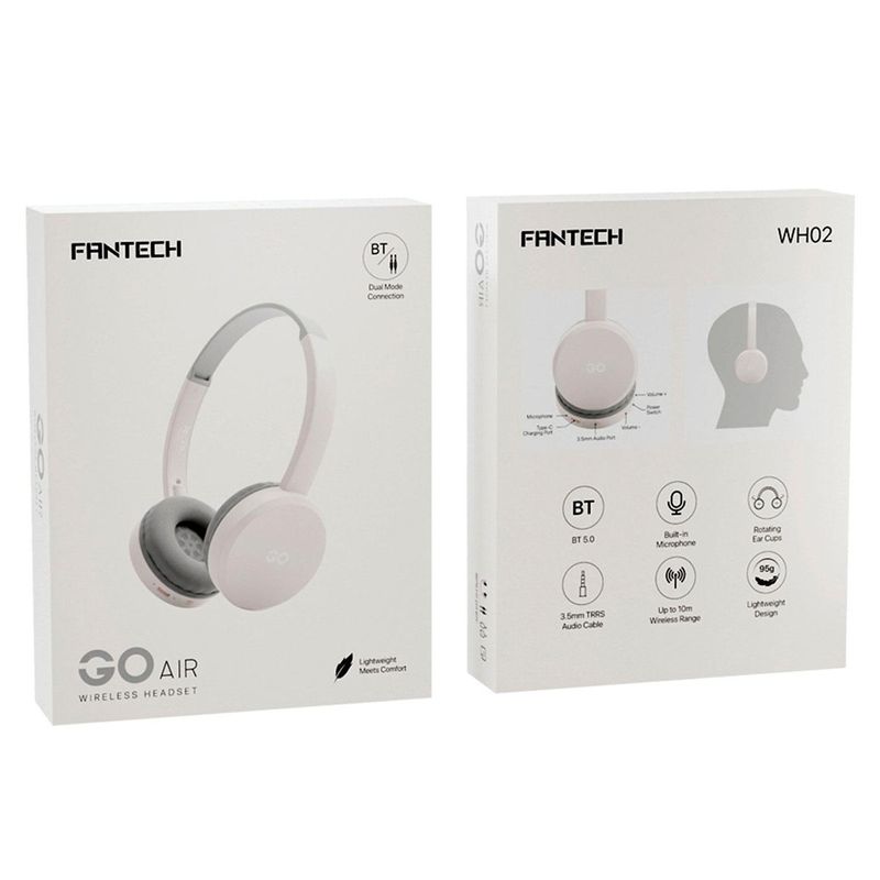 headphone bluetooth wh02 go air fantech p3 preto (mp)