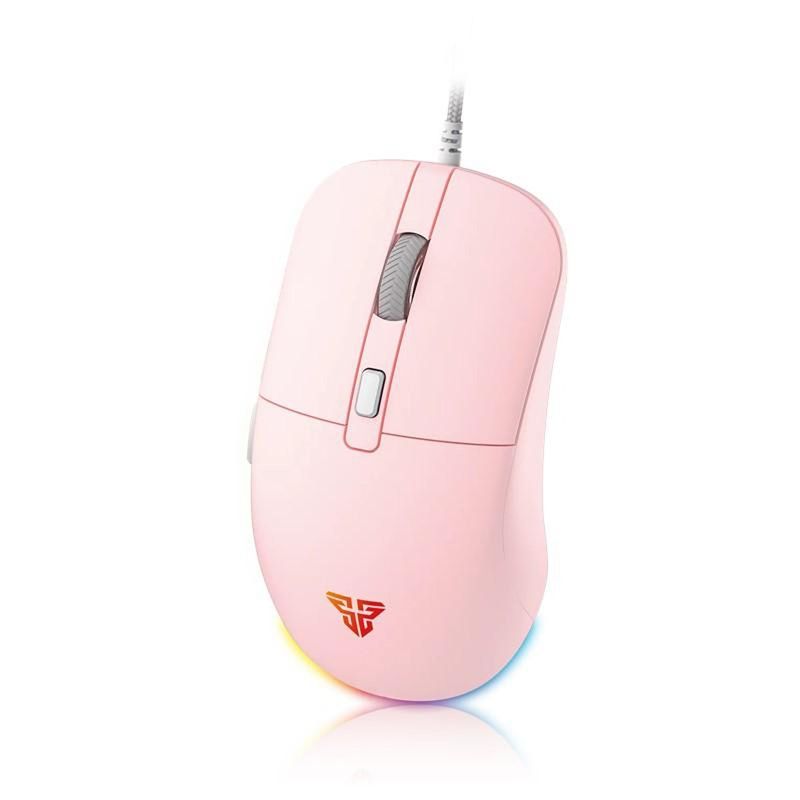 mouse usb gamer fantech com fio katana rgb 6 botões vx9s rosa (mp)
