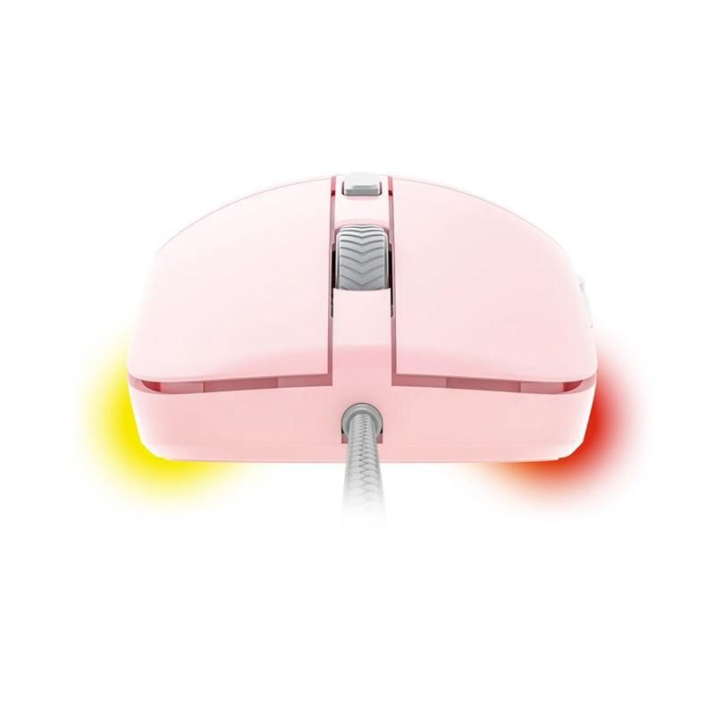 mouse usb gamer fantech com fio katana rgb 6 botões vx9s rosa (mp)