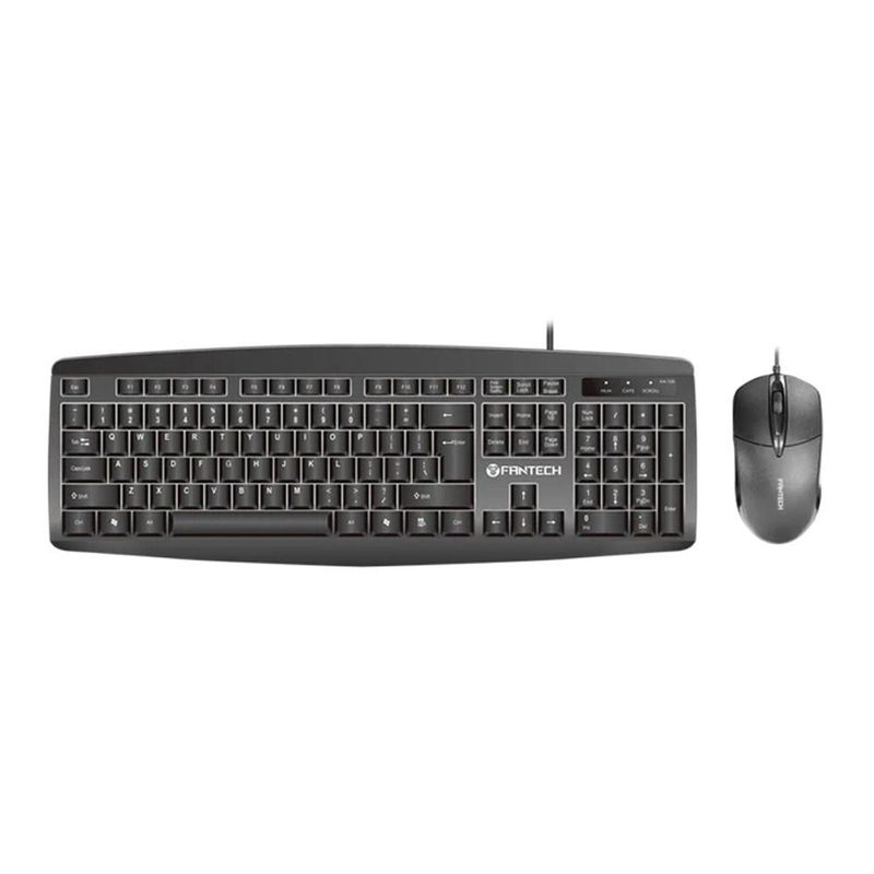 teclado e mouse usb fantech 1200dpi silent km-100 preto (mp)