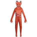 fantasia infantil macacão e máscara vermelho roblox 140cm 7-8 anos (mp)