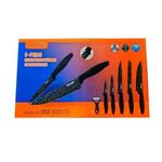 conjunto de facas com 6 peças basik preto (mp)