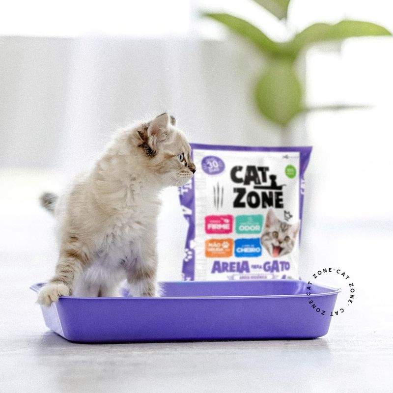 areia higiênica para gato cat zone procão 100% natural 4kg (mp)