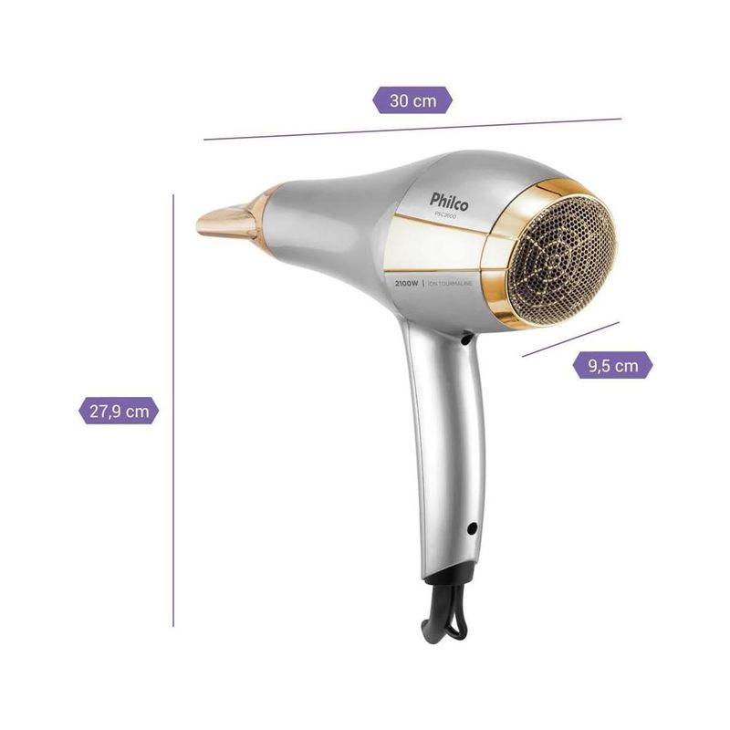 secador de cabelo philco ions tourmaline psc2600 (mp)