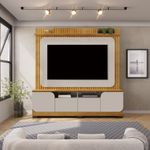 painel home para tv até 65" dj móveis vogue cedro e bali