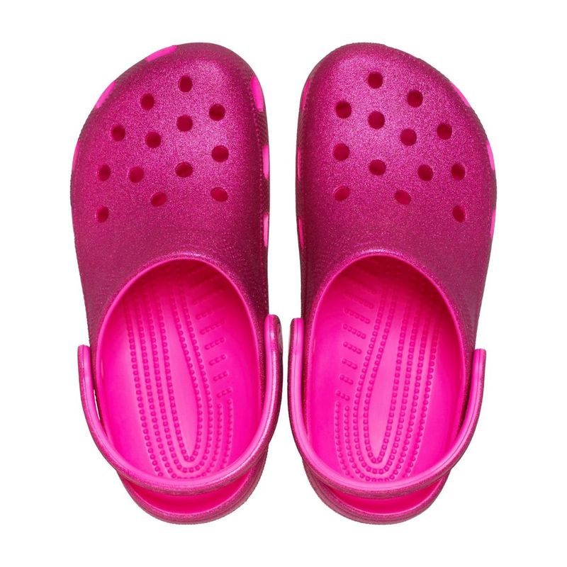 Sandália Casual Feminina N° 36 Crocs Classic Glitter Clog Rosa (MP)