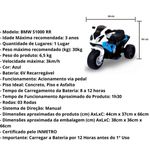 mini moto elétrica infantil zippy toys bmw s1000rr 6v azul ce2303 (mp)