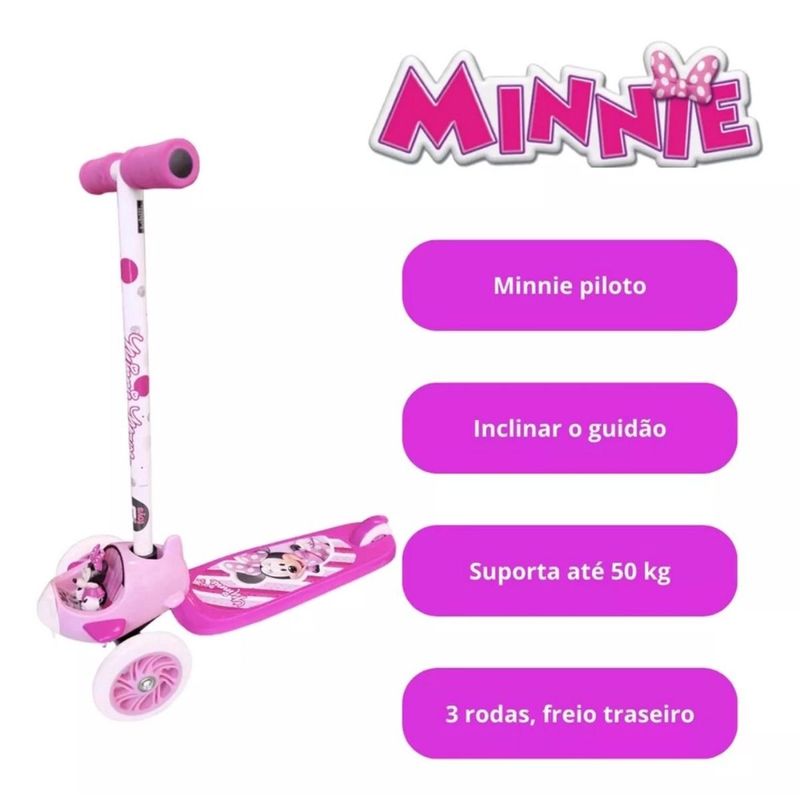 Patinete Infantil Zippy Toys Minnie Voo Divertido